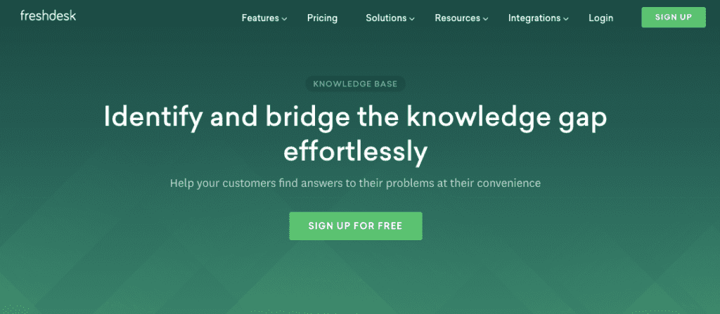 software de base de conocimientos de freshdesk