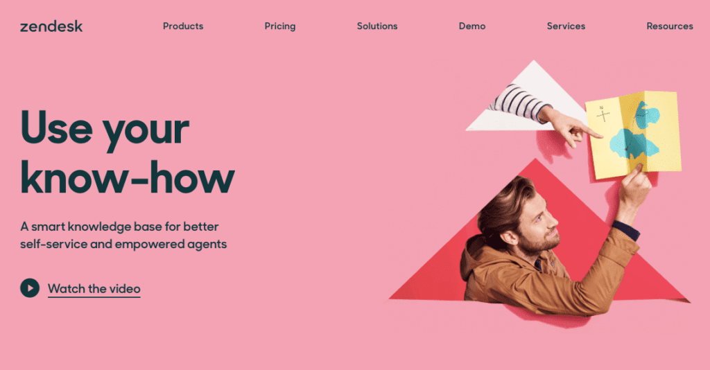 software de la base de conocimientos de zendesk