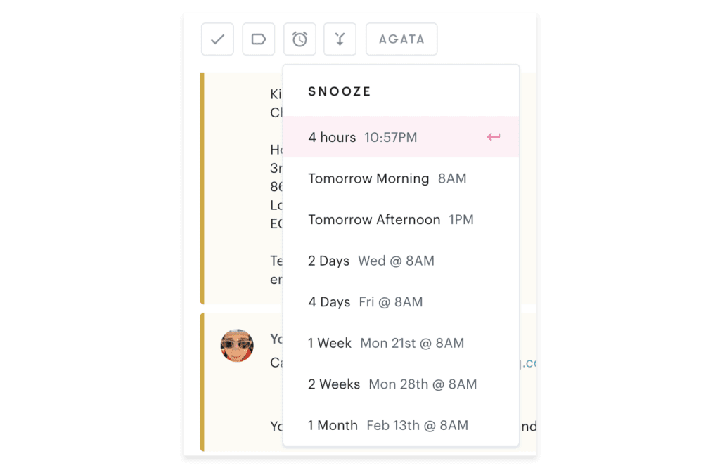 La bandeja de entrada compartida de Gmail carece de recordatorios de seguimiento a diferencia de la bandeja de entrada compartida de Groove.