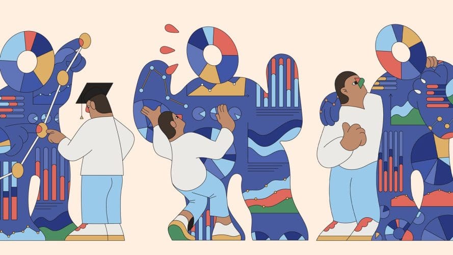 ilustración con personas