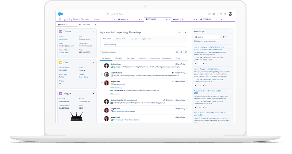 Ejemplo de caso de Salesforce