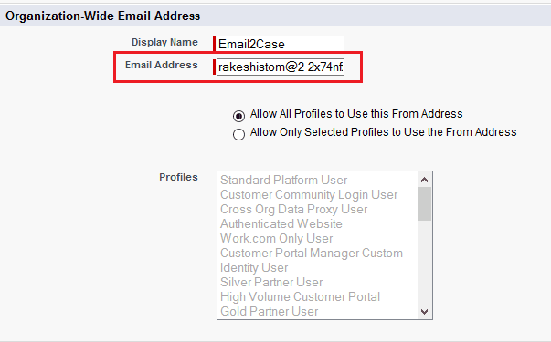 Direcciones de correo electrónico de toda la organización
