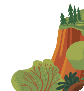 Ilustración de acantilado verde